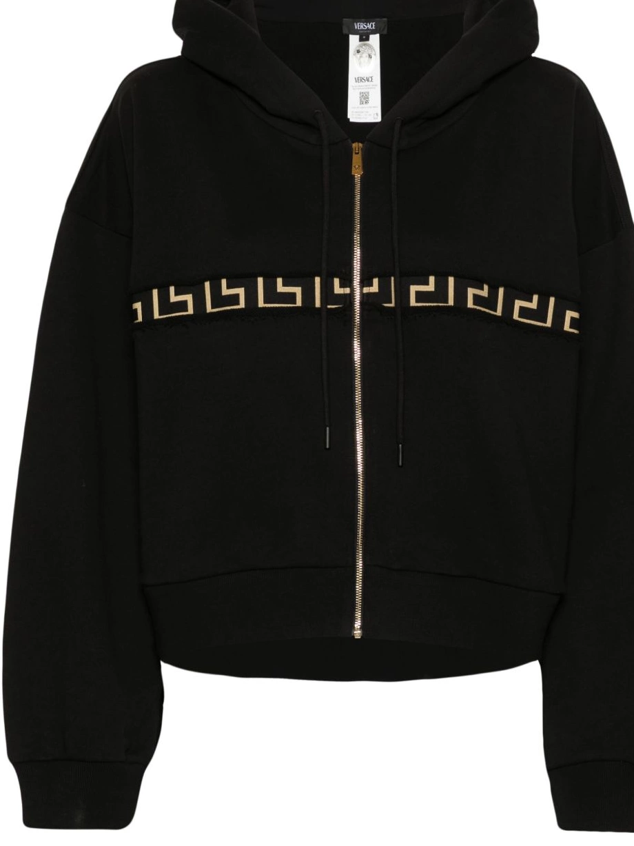 Affordable Versace Greca-detailing Women zip-up hoodie 0723